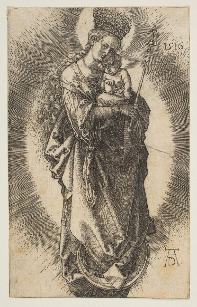 Madonna auf der Mondsichel mit Zepter und Sternenkrone von Albrecht Dürer
