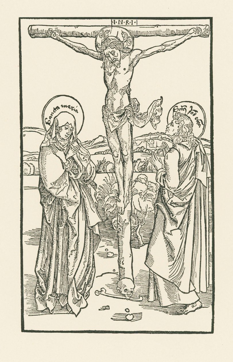 Christus am Kreuz mit der Jungfrau Maria und Sankt Johannes von Albrecht Dürer or Duerer