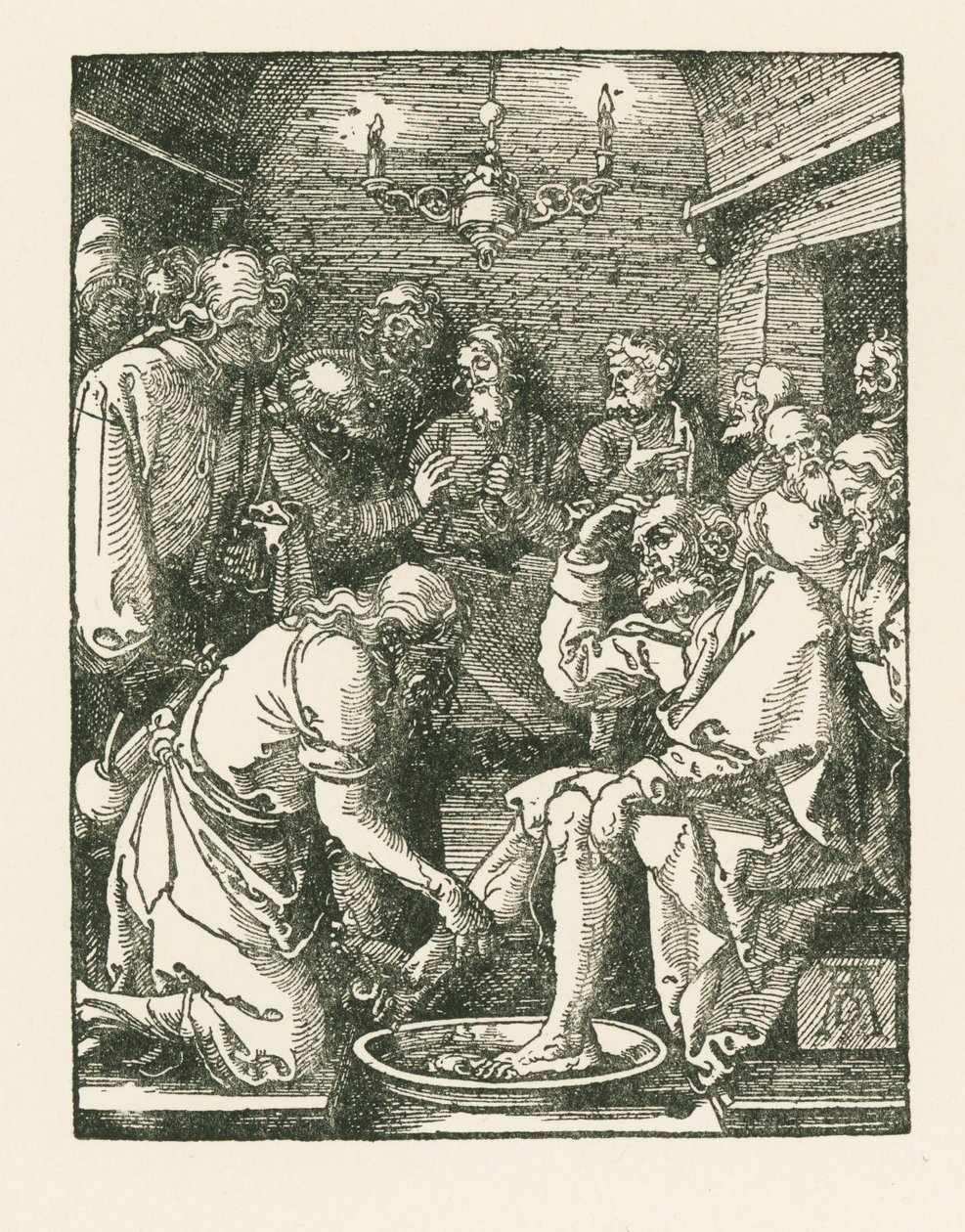 Christus wäscht Petrus die Füße von Albrecht Dürer or Duerer