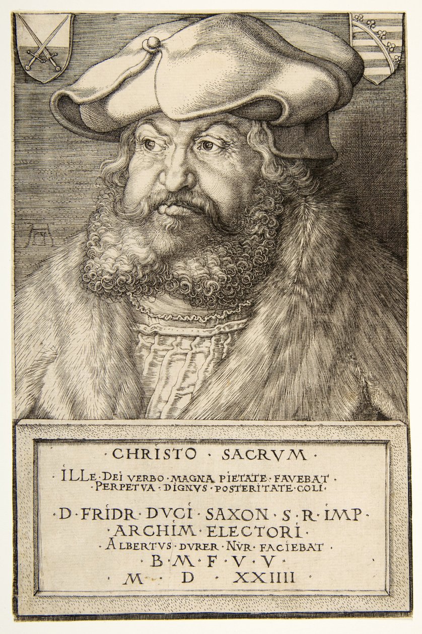 Friedrich der Weise, Kurfürst von Sachsen, veröffentlicht 1524 von Albrecht Dürer