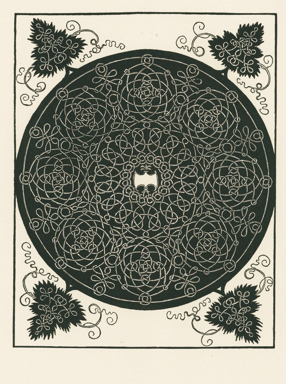 Knoten mit langem sechseckigem Mittelstück und runden Ranken von Albrecht Dürer or Duerer
