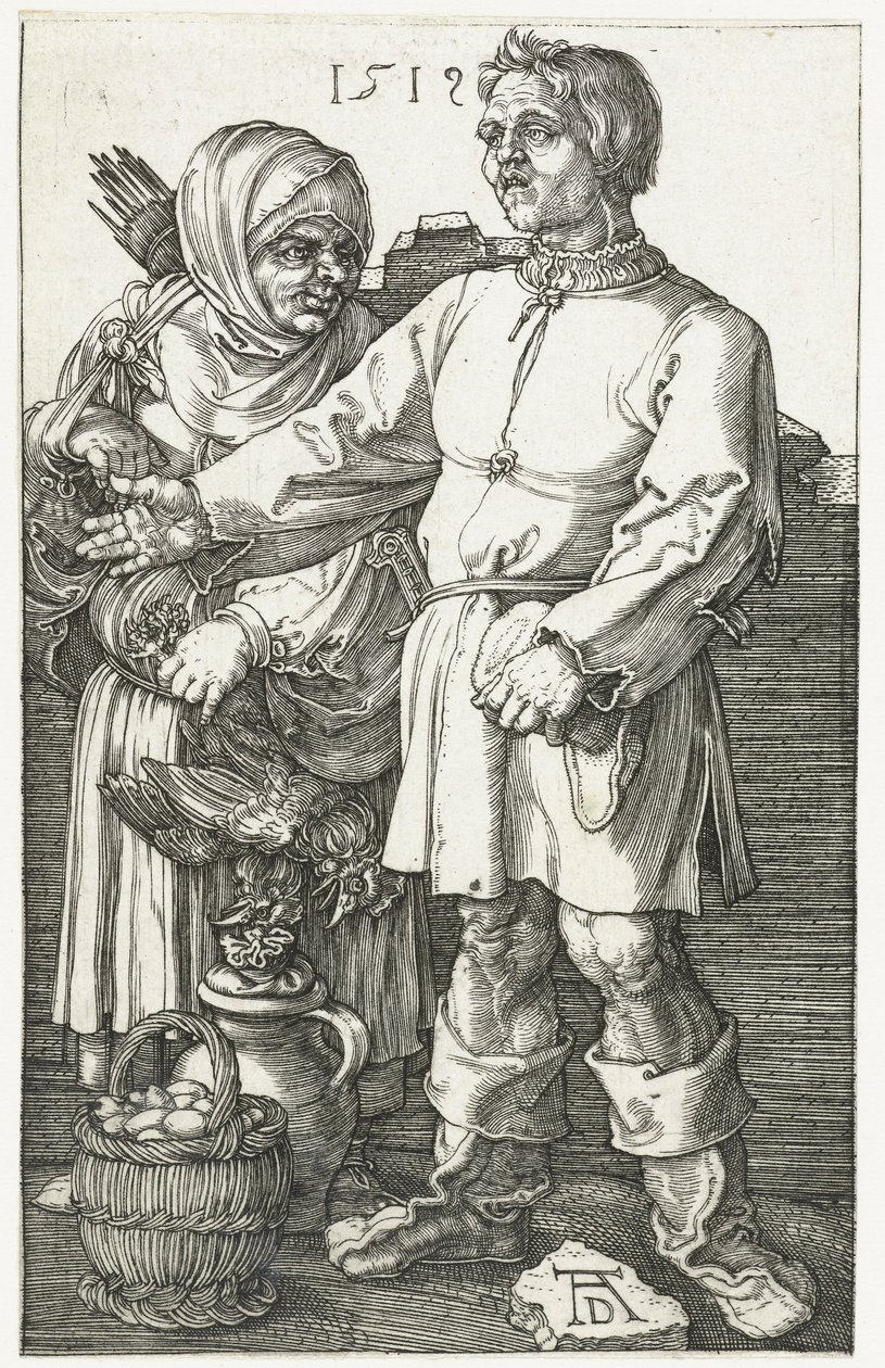 Bauernpaar auf dem Markt von Albrecht Dürer or Duerer