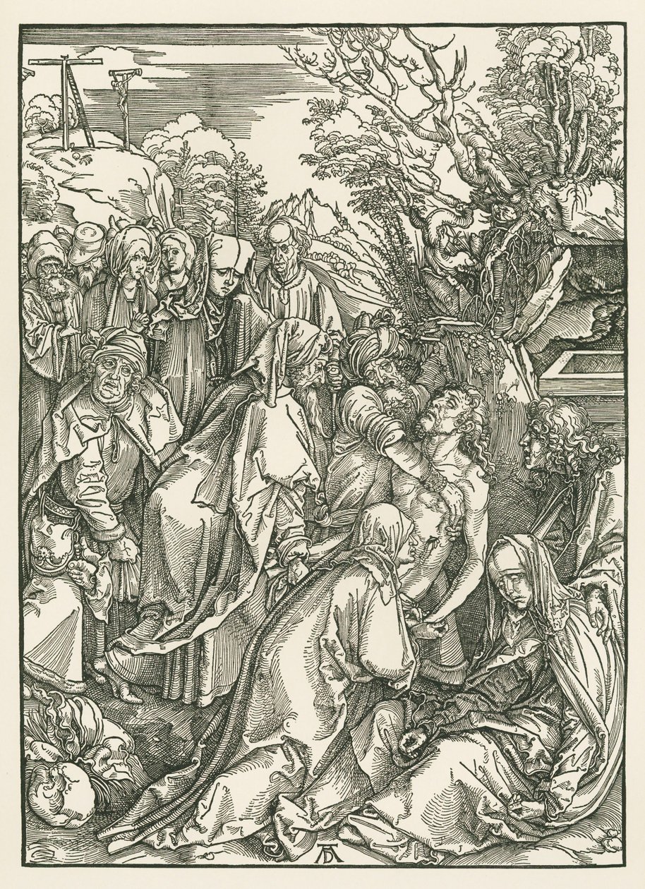 Die Grablegung, ca. 1496-97 von Albrecht Dürer or Duerer