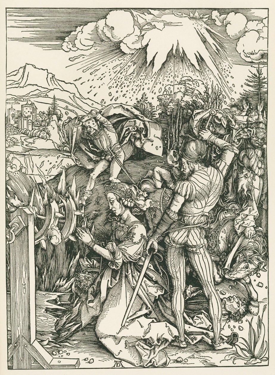 Das Martyrium der Heiligen Katharina von Alexandria, c.1498 von Albrecht Dürer or Duerer