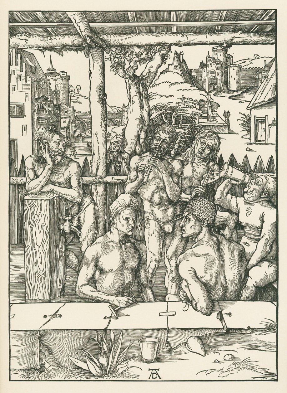 Das Männerbad, um 1496-97 (Holzschnitt) von Albrecht Dürer or Duerer