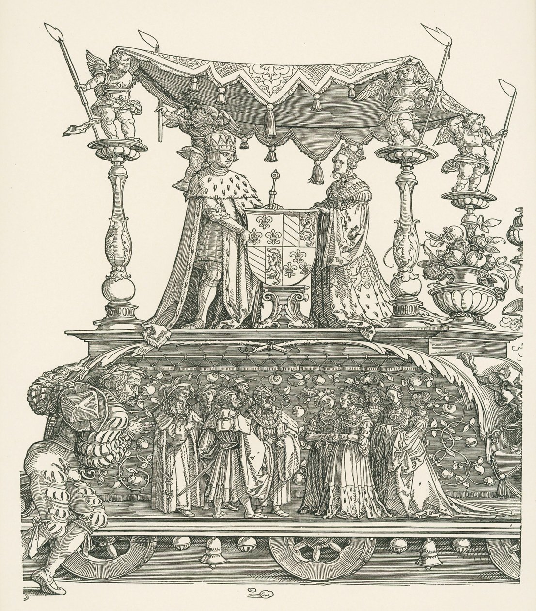 Der kleine Triumphwagen oder Die burgundische Hochzeit von Albrecht Dürer or Duerer