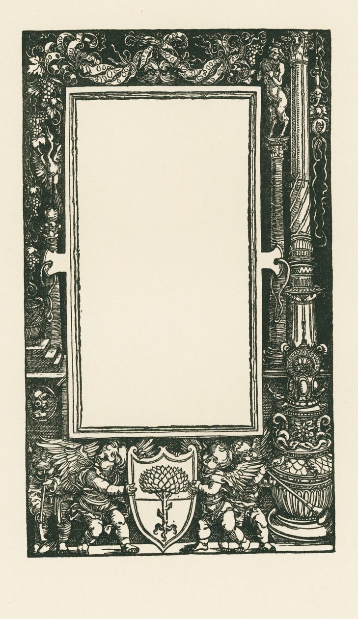 Titelseite zu Plutarch: De his qui tarde von Albrecht Dürer or Duerer