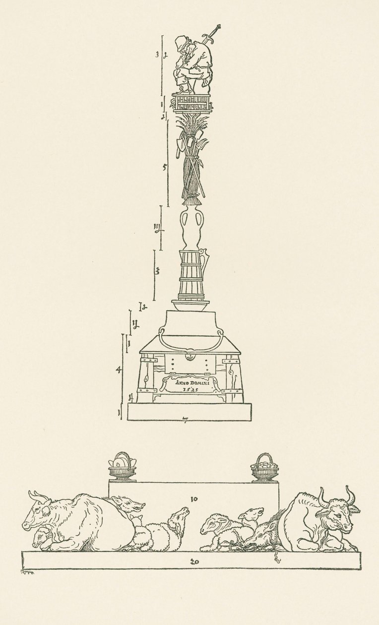 Siegesäule für die Unterwerfung aufständischer Bauern von Albrecht Dürer or Duerer