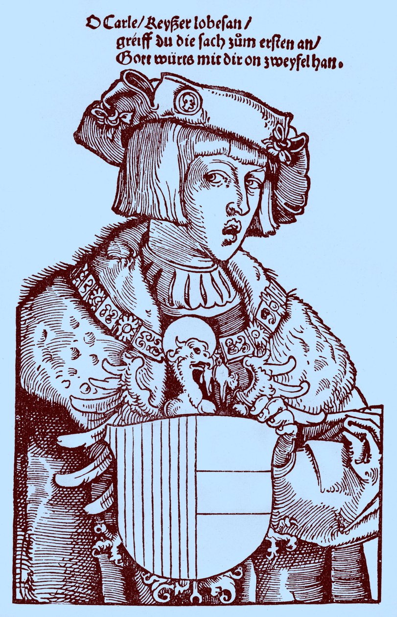 Jugend Karl V. (1500-1558) (Gravur) von Albrecht Dürer