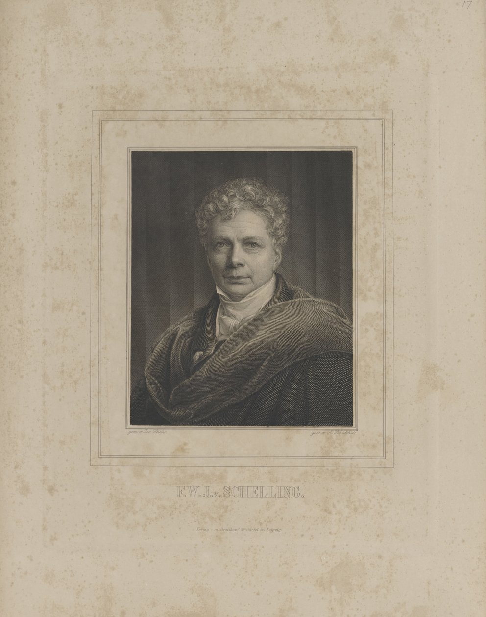 Friedrich Wilhelm Joseph Schelling 1775-1854, ca. 1840 von Albrecht Fürchtegott Schultheiss