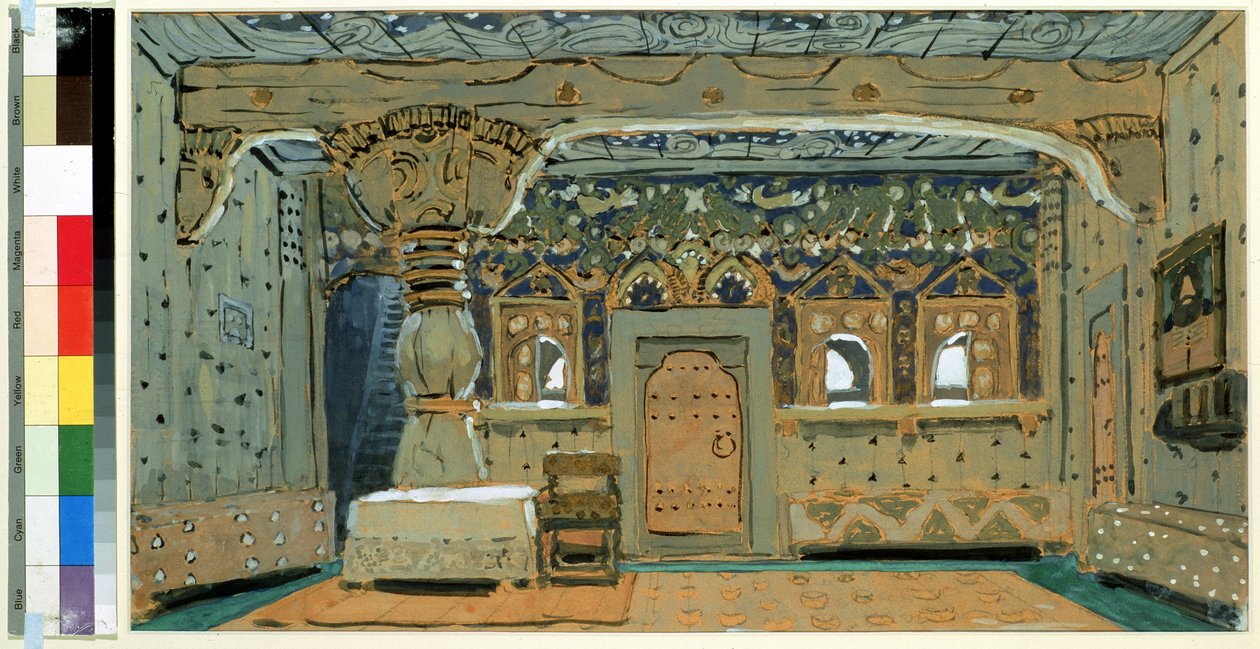 Bühnenbild für die Oper Die Pskowiterin von N. Rimski-Korsakow von Aleksandr Jakovlevic Golovin