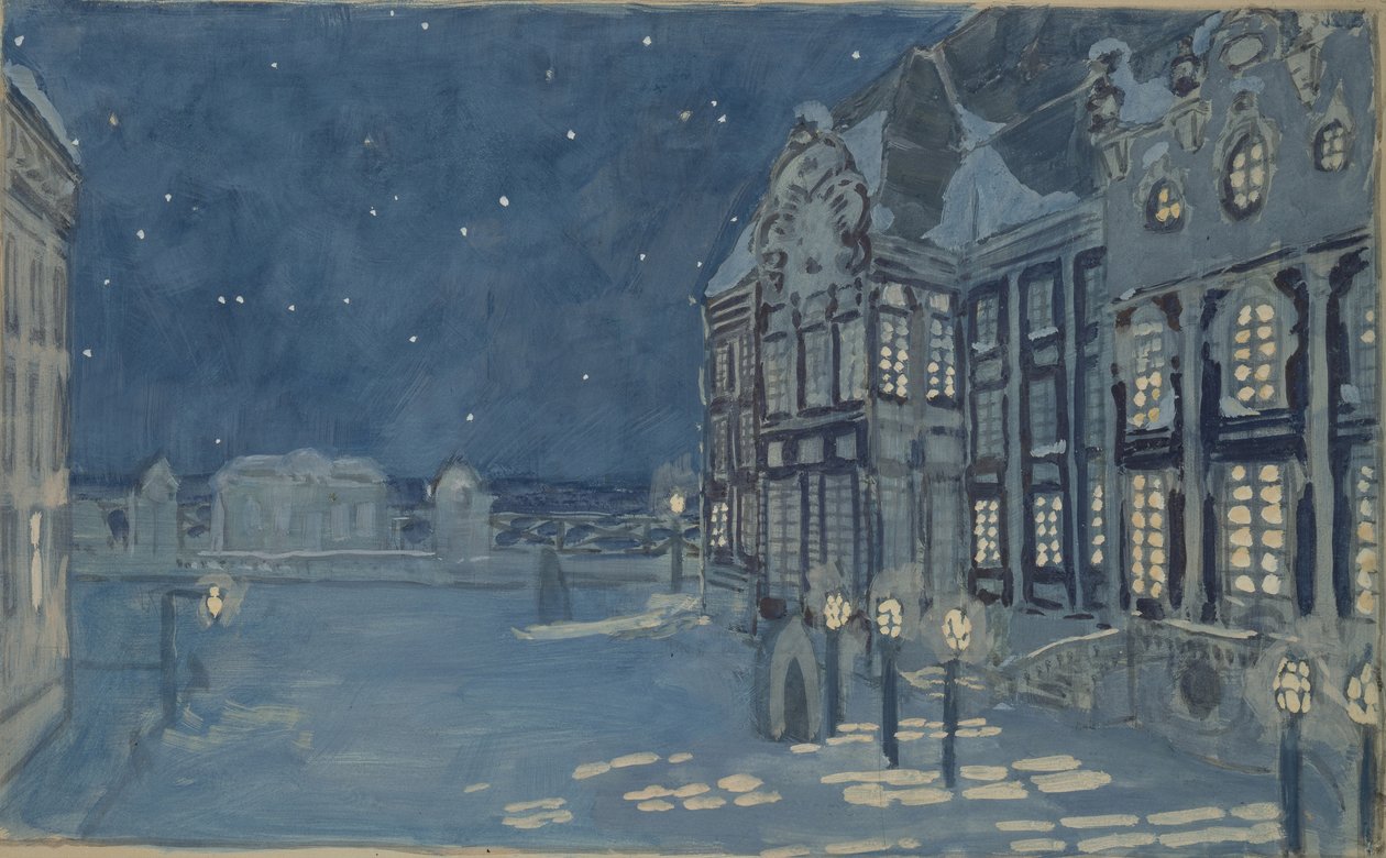 Winterpalast. Bühnenbild für die Oper Das Eishaus von A. Koreshchenko, 1901 von Aleksandr Jakovlevic Golovin