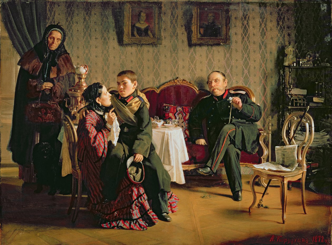 Tag des Abschieds, 1872 von Aleksei Ivanovich Korzukhin