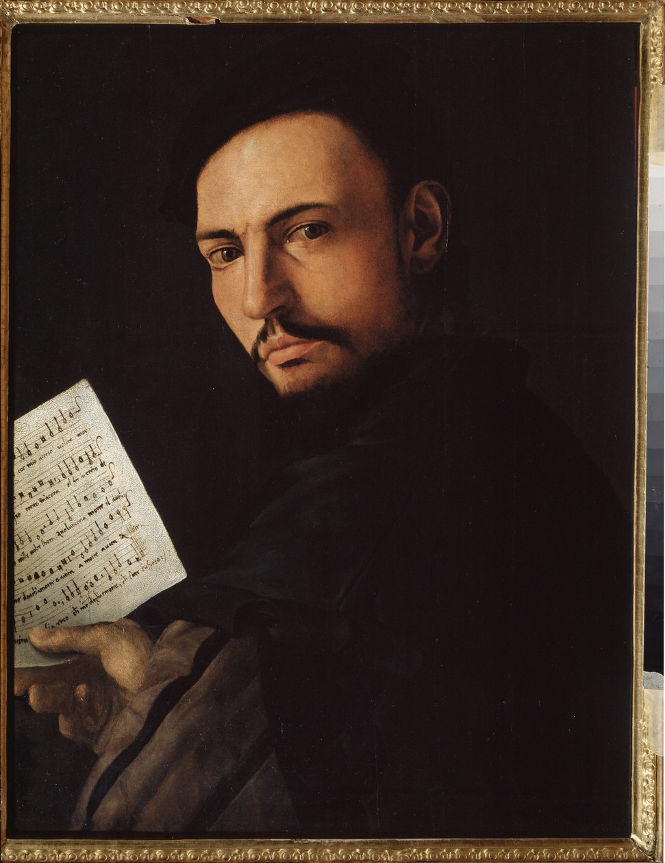 Porträt eines Sängers von Alessandro Allori
