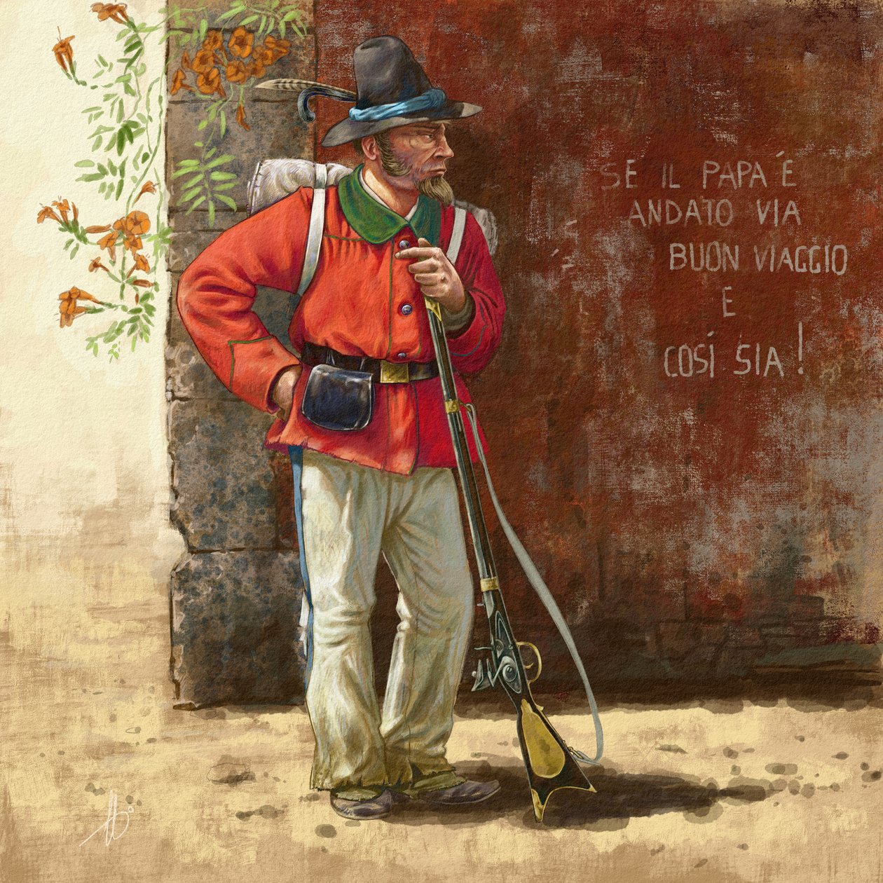 Garibaldianischer Freiwilliger der Römischen Republik von Alessandro Lonati