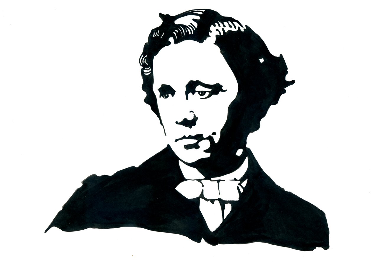 Lewis Carroll, englischer Schriftsteller - Porträt von Lewis Carroll (Charles Lutwidge Dodgson) von Alessandro Lonati