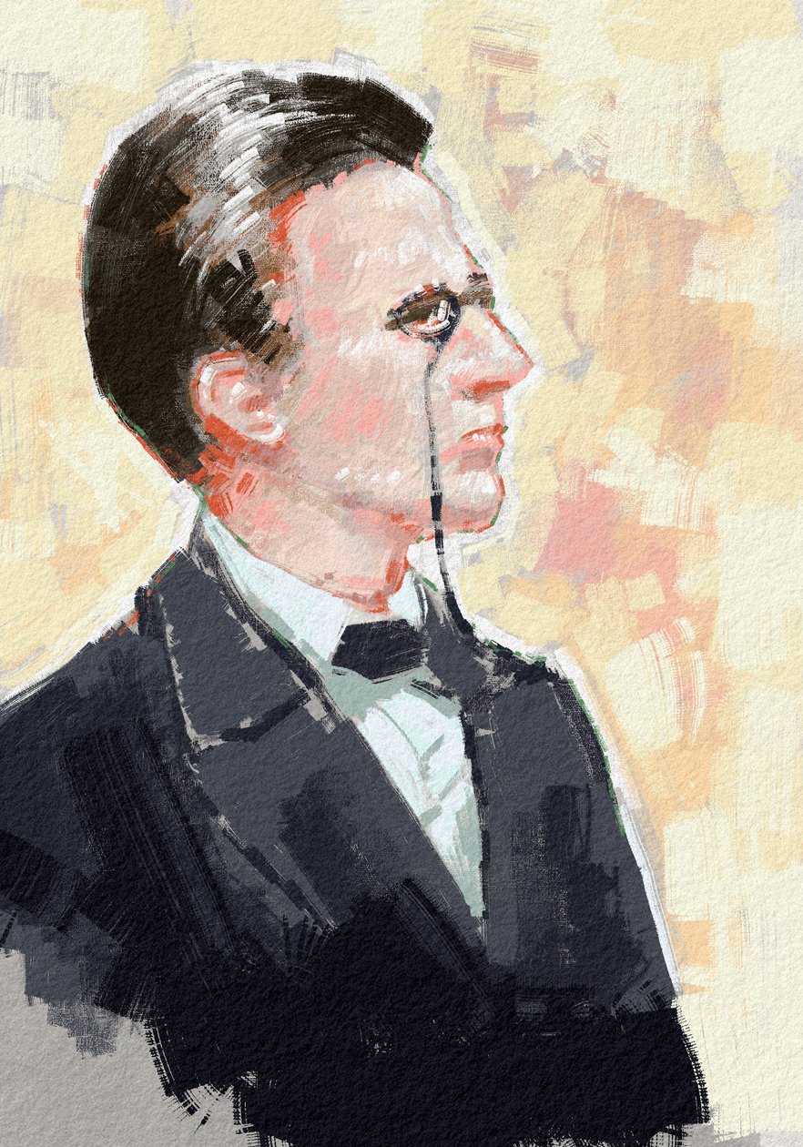 Porträt des jungen Wissenschaftlers Max Planck, 2023 von Alessandro Lonati