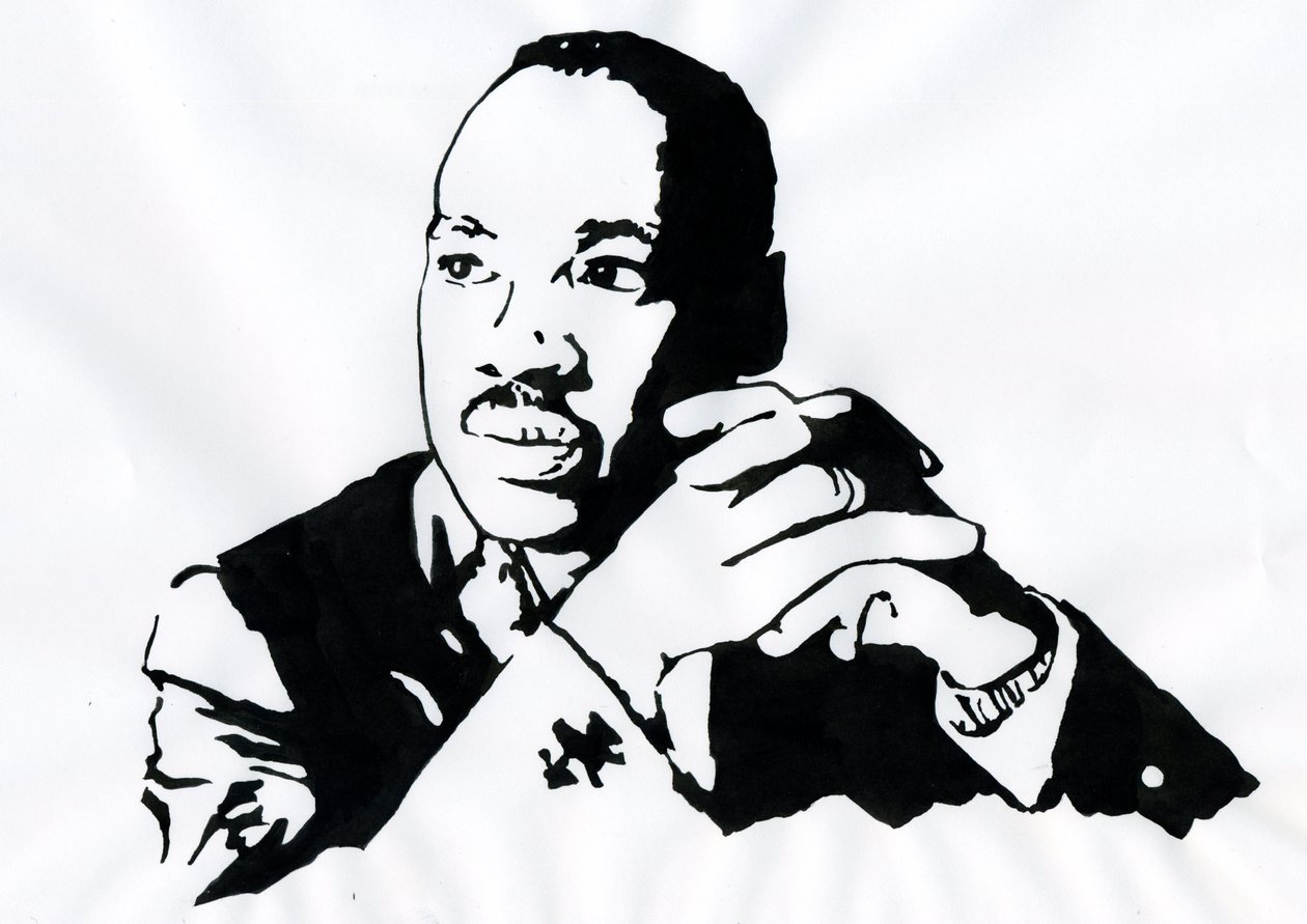Porträt von Pastor Martin Luther King (1929-1968) von Alessandro Lonati