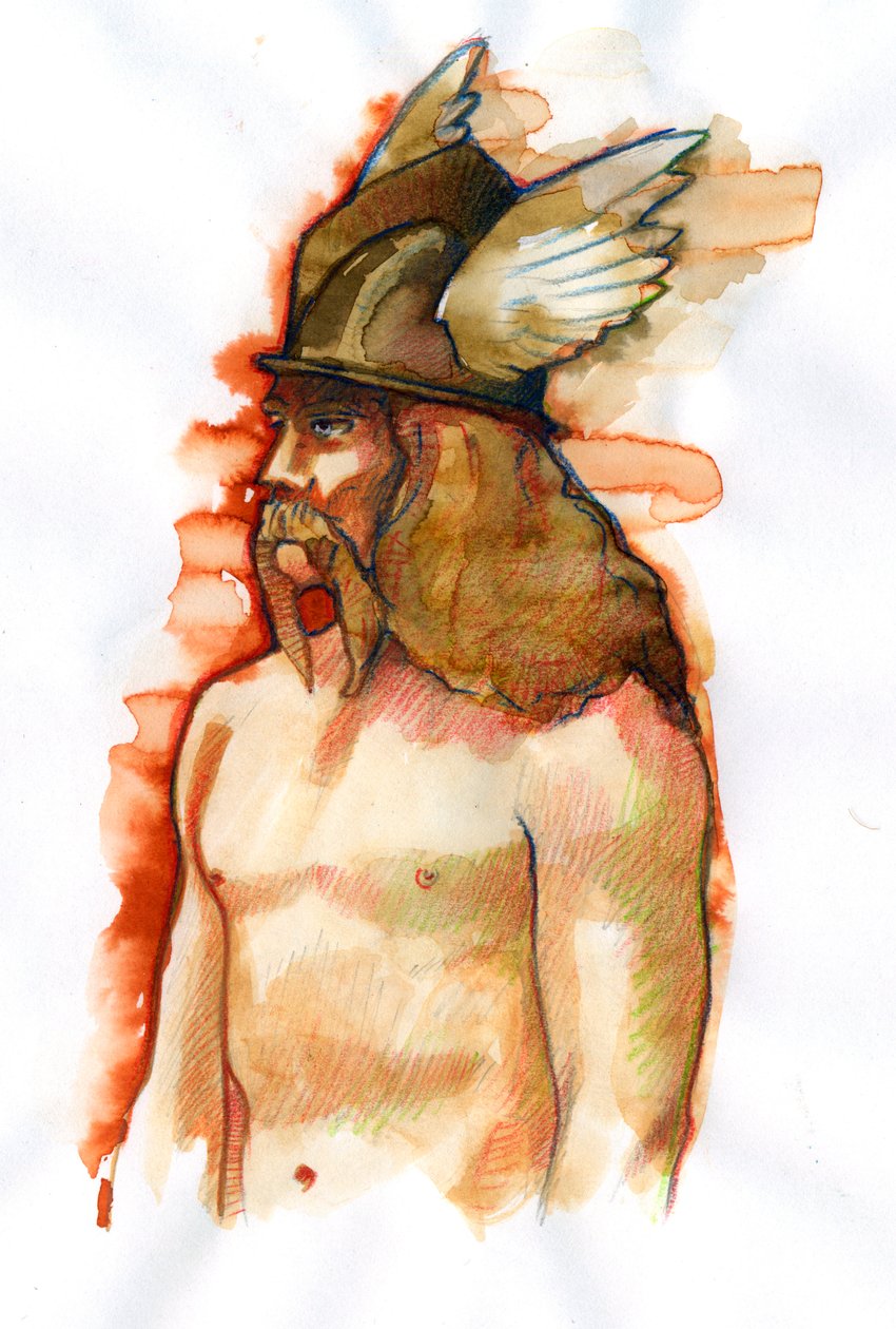 Porträt von Vercingetorix (72-46 v. Chr.), Häuptling der Arverner und Föderator der gallischen Stämme von Alessandro Lonati