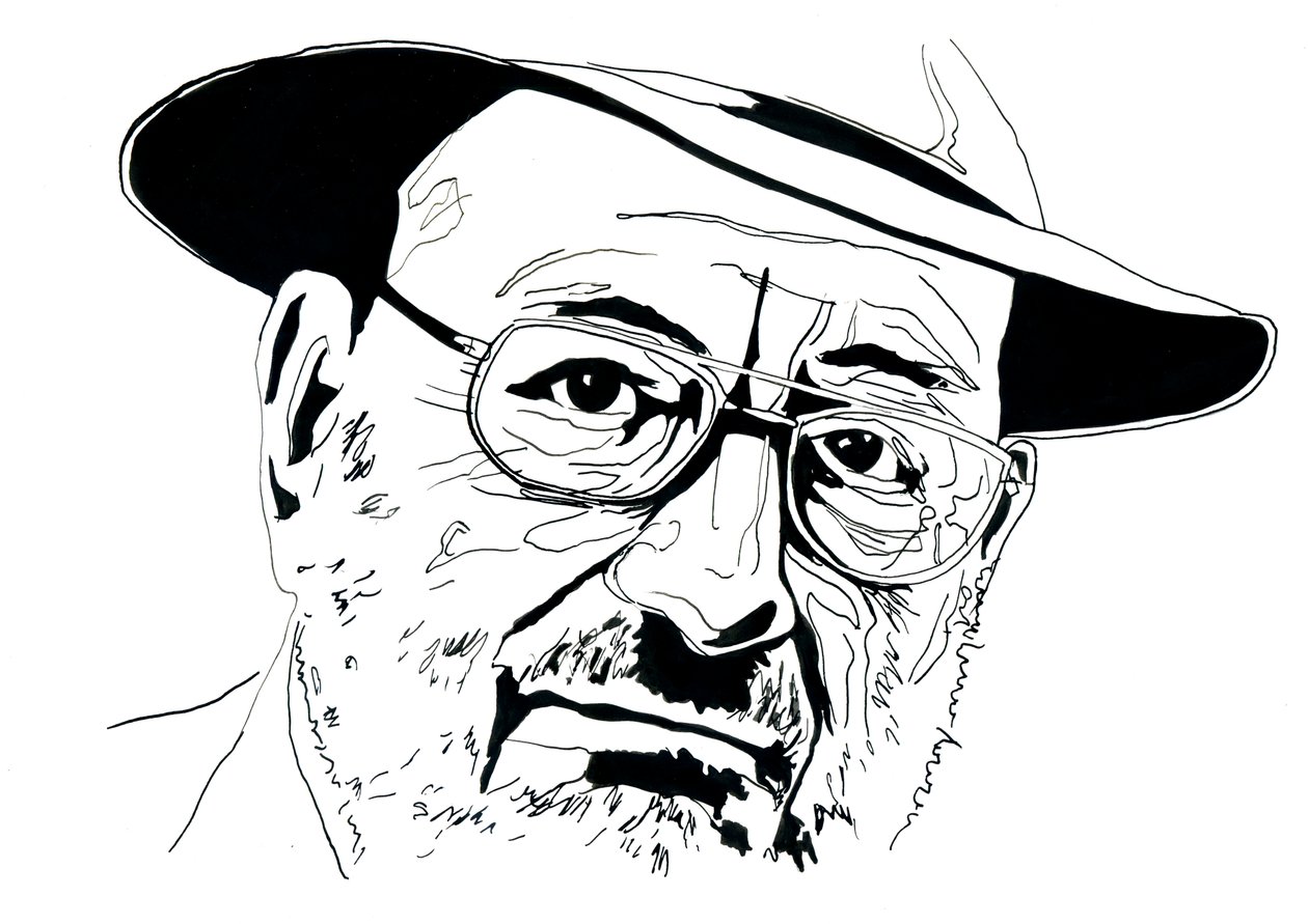 Porträt des italienischen Intellektuellen Umberto Eco (1932-2016) von Alessandro Lonati