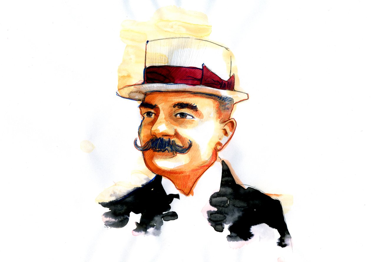 Porträt des italienischen Schriftstellers Emilio Salgari (1863-1911) von Alessandro Lonati
