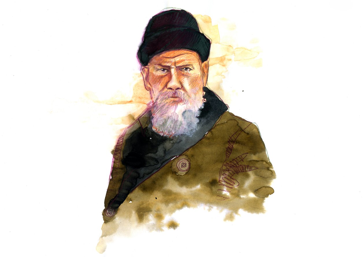 Porträt des russischen Schriftstellers Lew Nikolajewitsch (Leo oder Leon Tolstoi) (1828-1910) von Alessandro Lonati