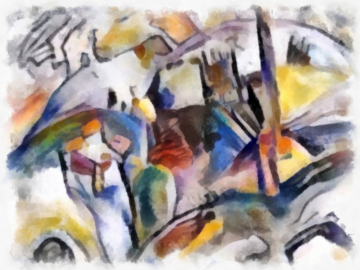 Landschaft mit Gebäuden, 2016 von Alex Caminker