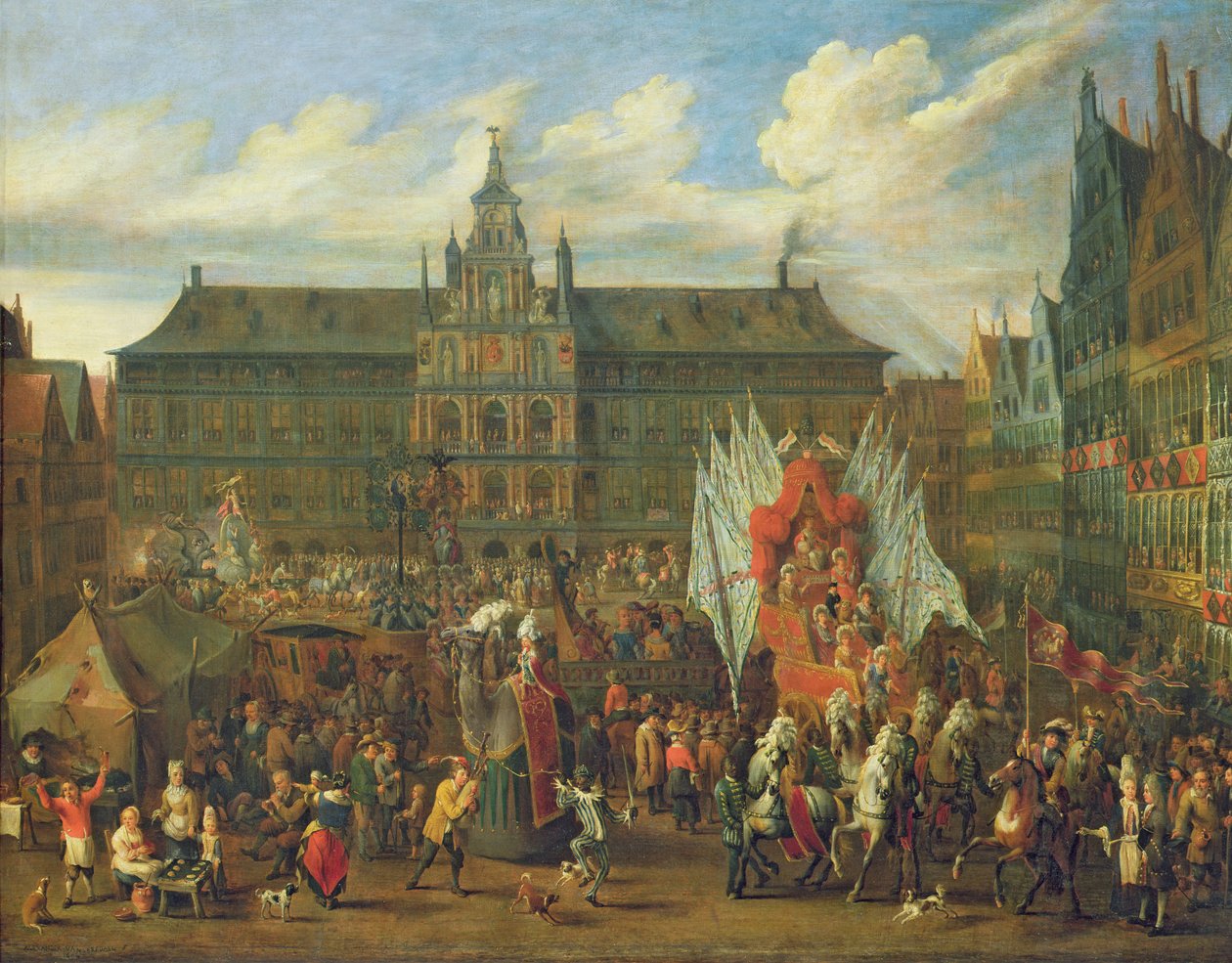 Eine Prozession in Antwerpen, 1697 von Alexander van Bredael