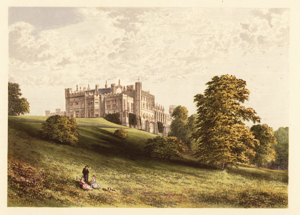 Lambton Castle, County Durham, England, 1880 von Alexander Francis (after) Lydon