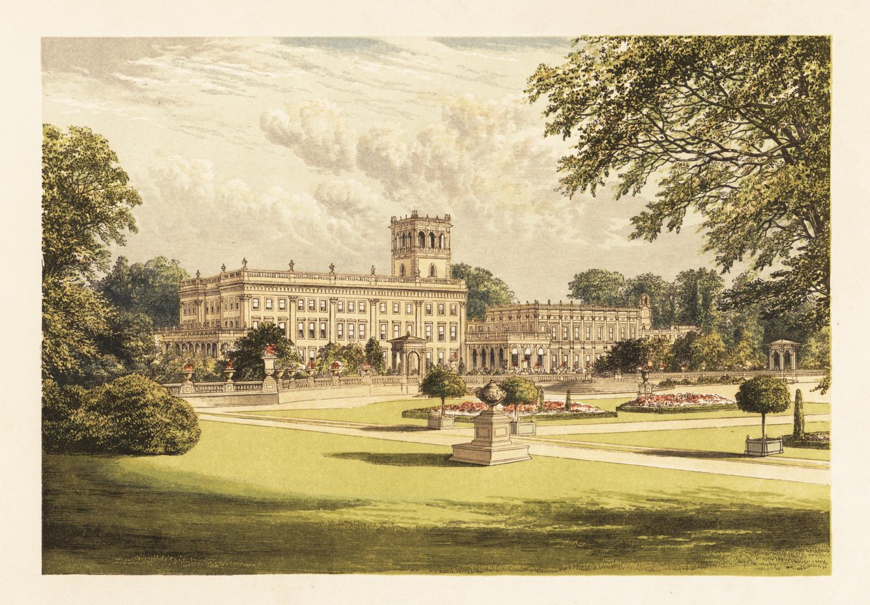 Trentham Hall, Staffordshire, England, 1880 von Alexander Francis (after) Lydon