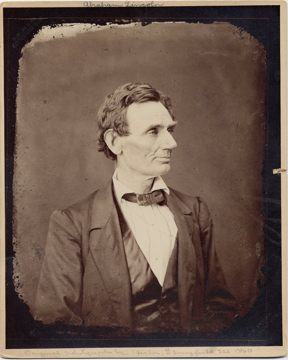 Abraham Lincoln (1809-65), 16. Präsident der USA, Kopie nach einem Foto von Alexander Hesler, 1860 von Alexander Hesler
