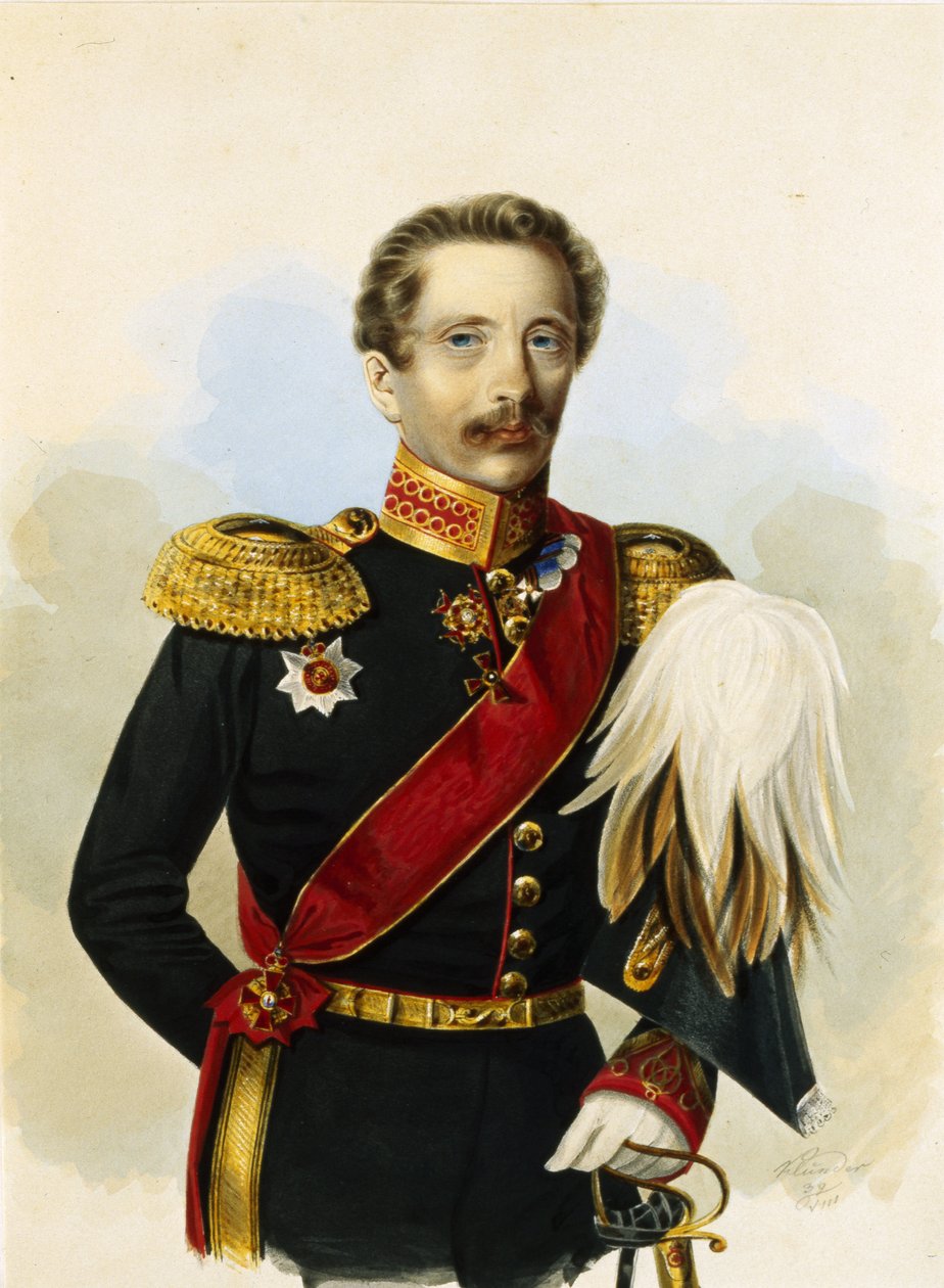 Porträt des Ataman der Don-Kosaken-Armee, Michail Grigorjewitsch Chomutow von Alexander Ivanovich Klünder