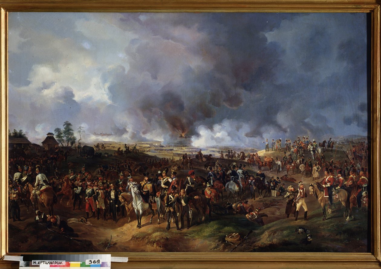Die Völkerschlacht bei Leipzig (Oktober 1813) von Alexander Ivanovich Sauerweid
