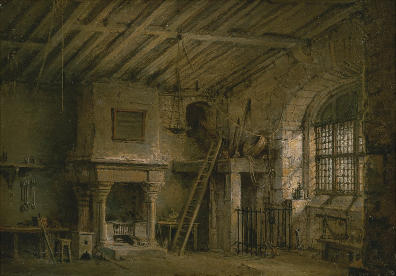 Bühnenbild für Heart of Midlothian; Das Tolbooth von Alexander Nasmyth