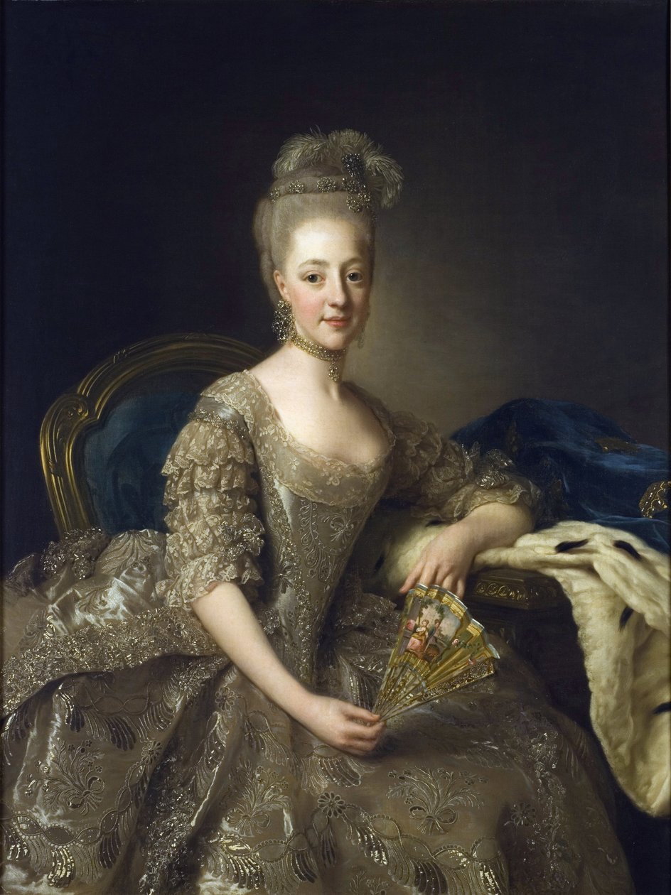Porträt von Hedwig Elisabeth Charlotte von Holstein-Gottorp (1759-1818) von Alexander Roslin