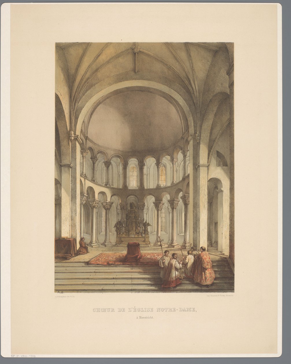 Innenraum der Liebfrauenbasilika in Maastricht von Alexander Schaepkens