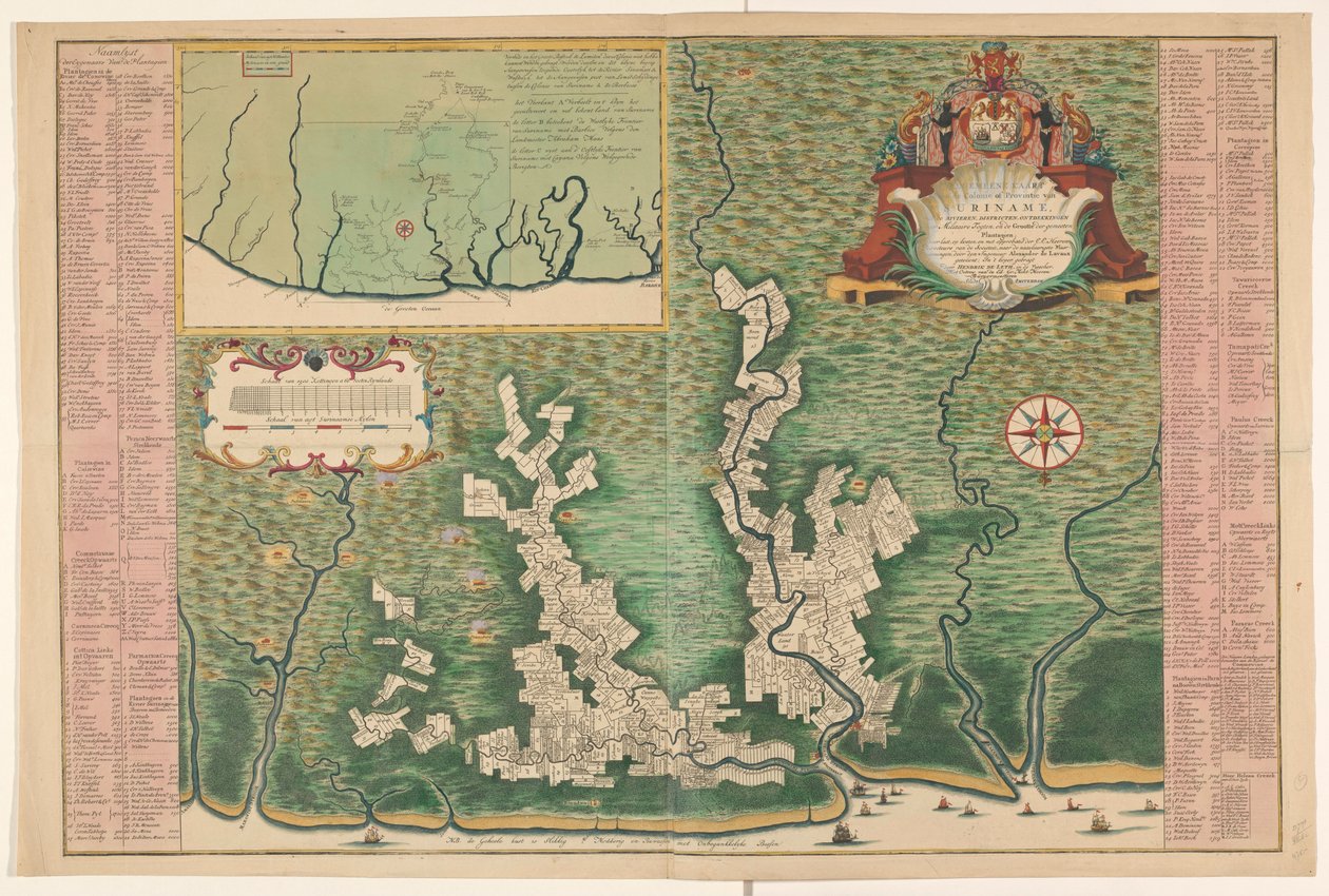 Allgemeine Karte von Suriname von Alexander de Lavaux