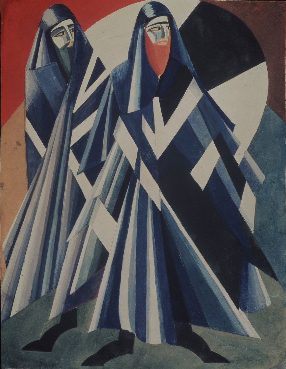 Juden. Kostümentwurf für das Theaterstück Salomé von O. Wilde, 1917 von Alexandra Alexandrowna Exter