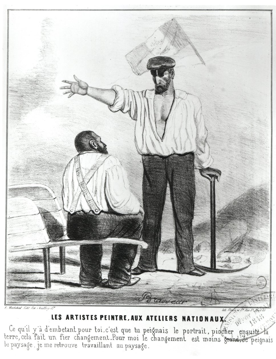 Maler in den Nationalwerkstätten während der Zweiten Französischen Republik, 1848 von Alexandre Brasseur