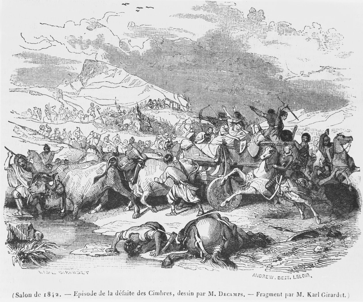 Die Niederlage der Kimbern von Alexandre Gabriel Decamps
