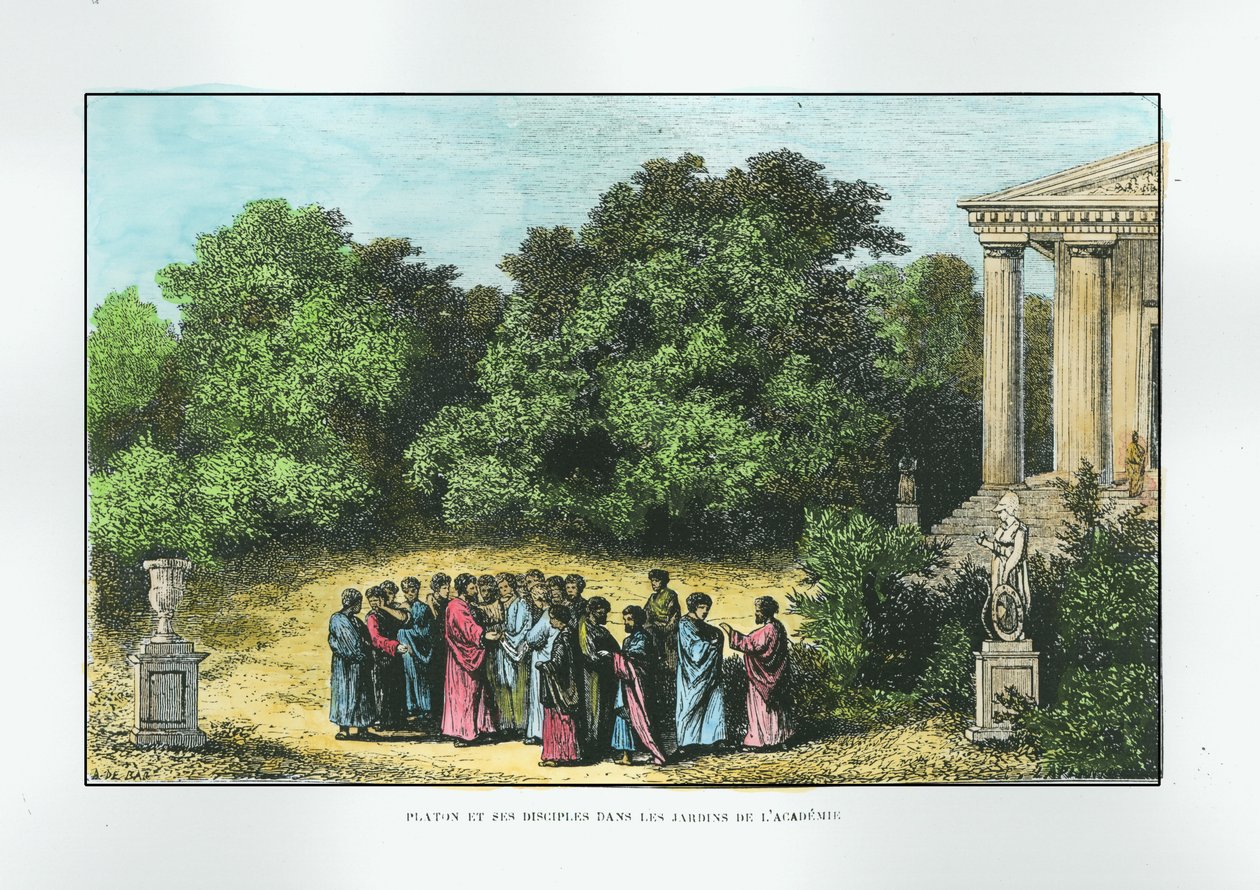 Plato und seine Jünger im Garten der Akademie, aus 