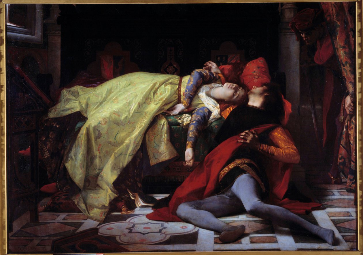 Tod von Francesca de Rimini und Paolo Malatesta (1284) von Alexandre Cabanel