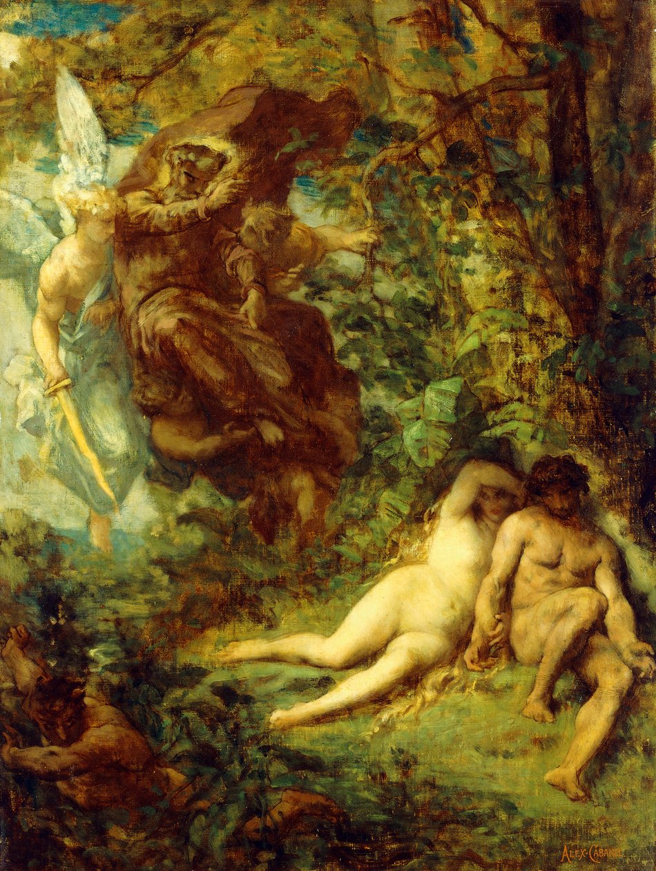 Studie für Paradis Perdu von Alexandre Cabanel: Kunstdruck
