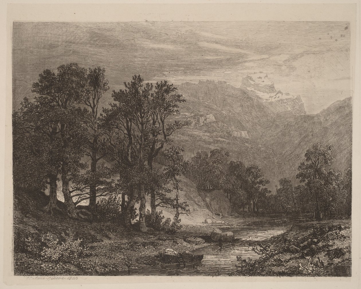 Bergbach von Alexandre Calame