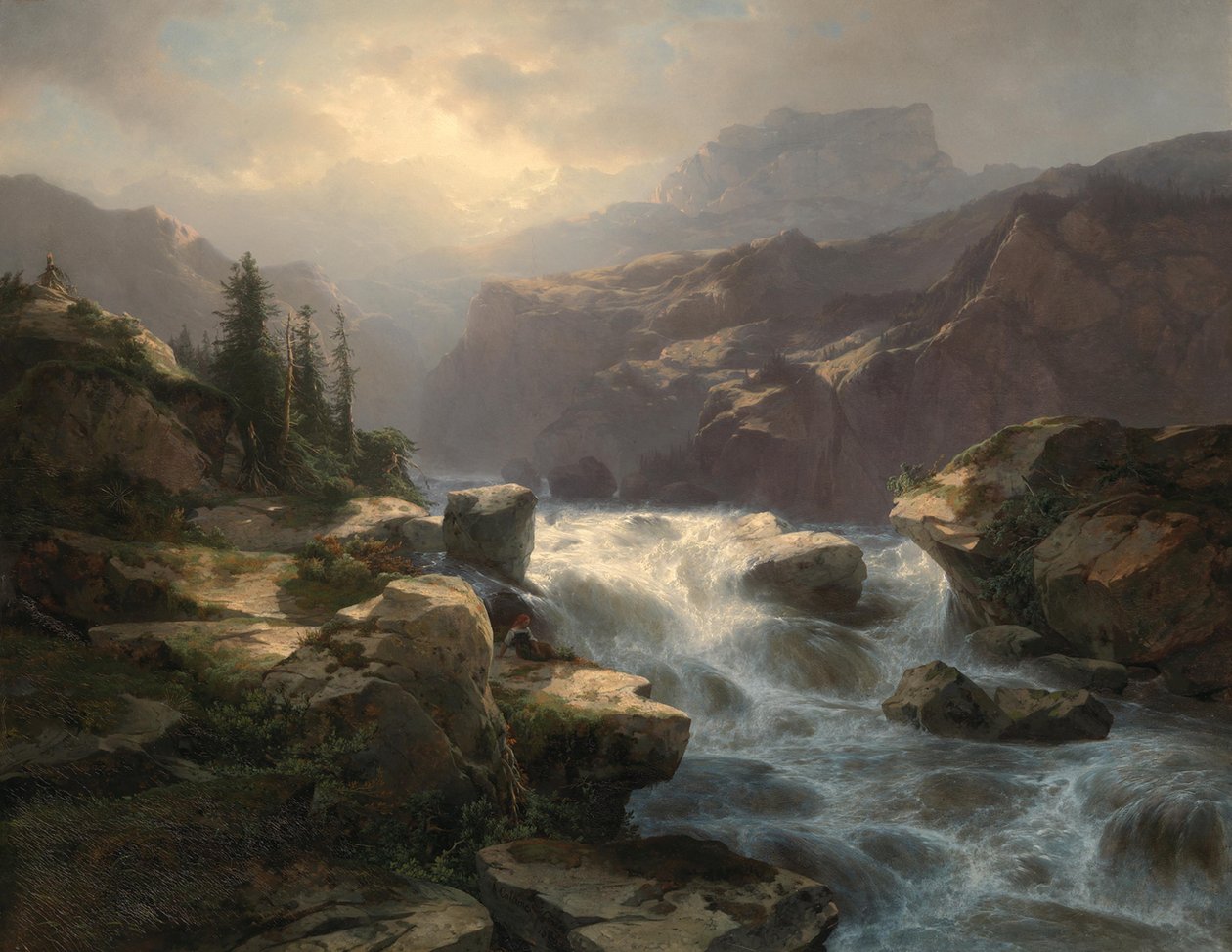 Handeck-Wasserfall an der Grimsel von Alexandre Calame