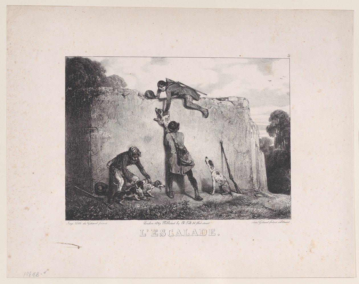Der Aufstieg, aus der Serie Jagdszenen, 1829 von Alexandre Gabriel Decamps