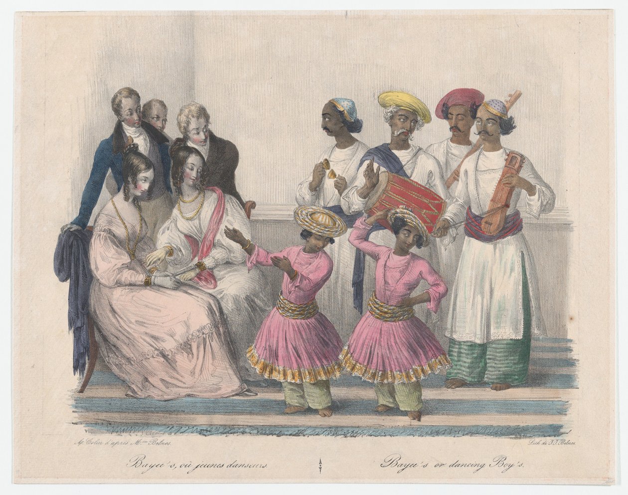 Bayees oder tanzende Jungen, aus Vierundzwanzig Platten zur Veranschaulichung von Hindoo und europäischer Art..., 1832 von Alexandre Marie Colin