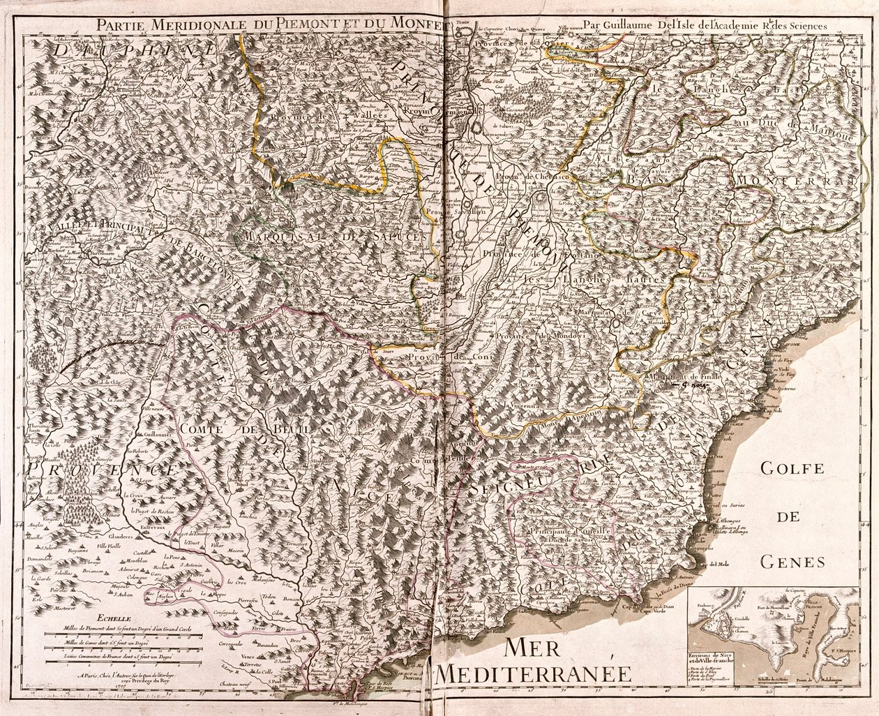 Südpiemont und Monferrato, Italien von Alexis Hubert Jaillot