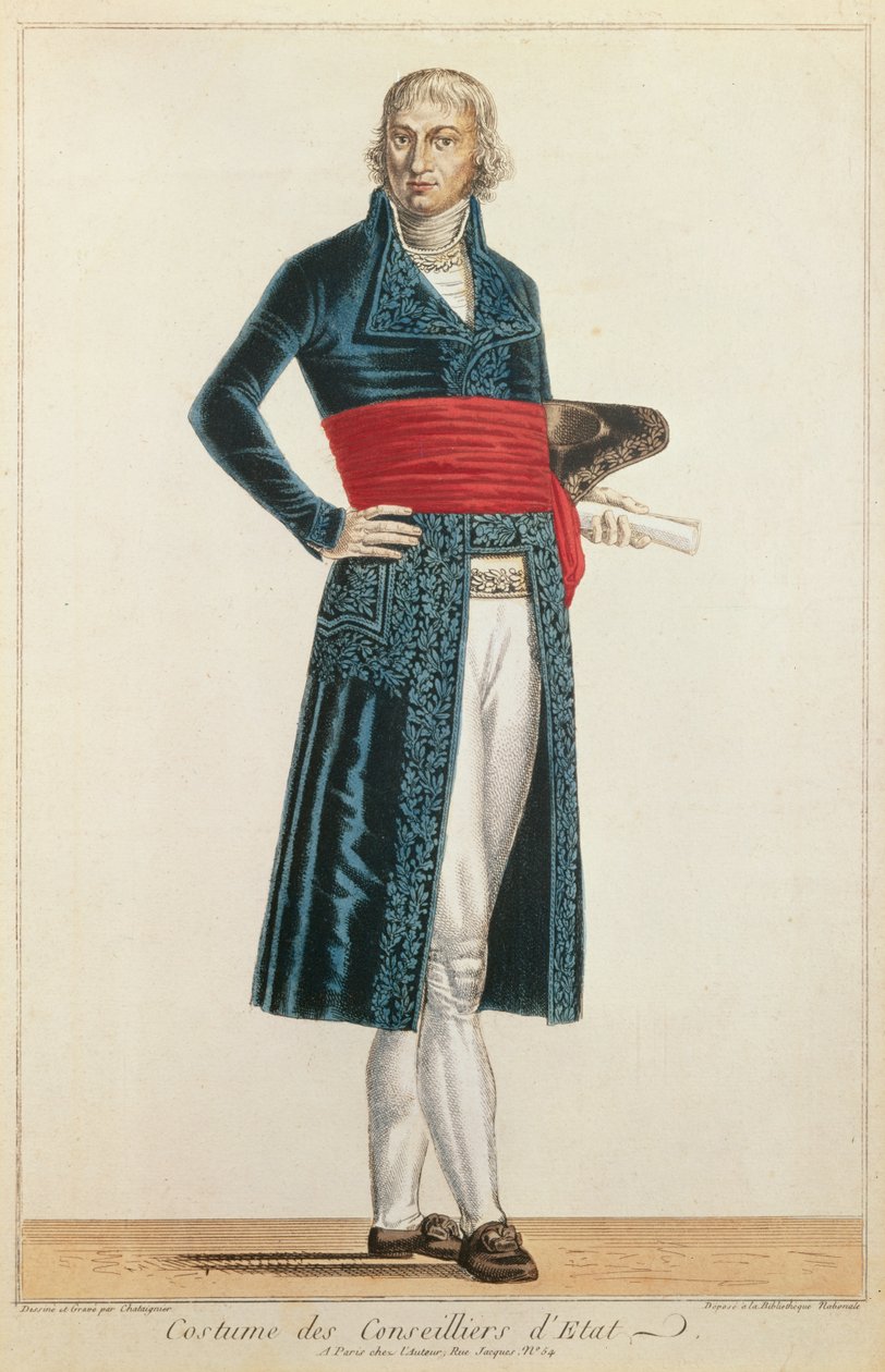Uniform des Staatsrats, ca. 1804-10 (Farbstich) von Alexis Chataigner