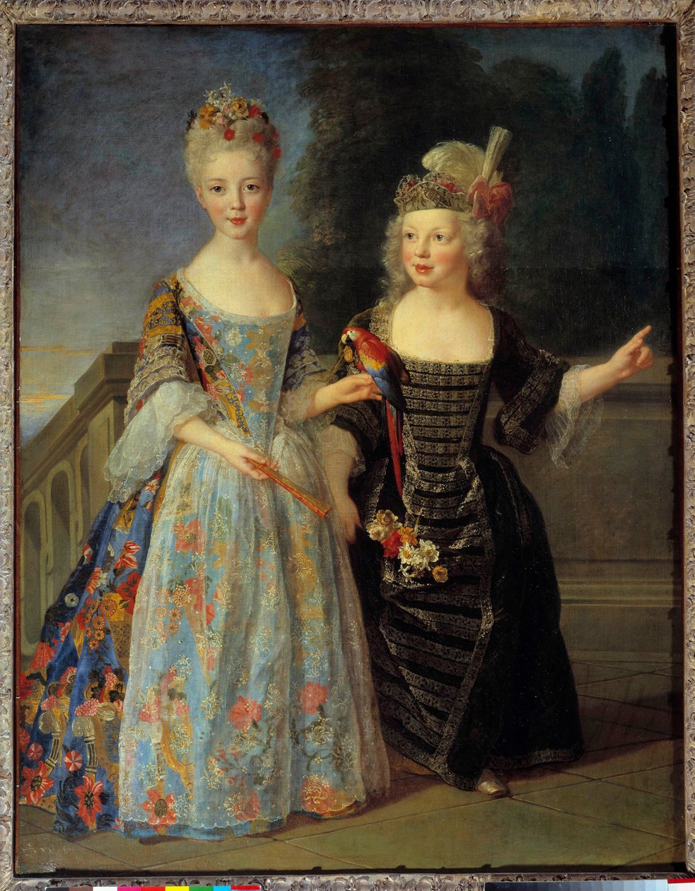 Porträt von Catherine Eleonore Eugenie de Bethisy (1707-1767), zukünftige Prinzessin von Montauban und ihr Bruder Eugene Eleonore (1709-1781), zukünftiger Marquis von Mezieres, zwischen 1713 und 1715 von Alexis Simon Belle